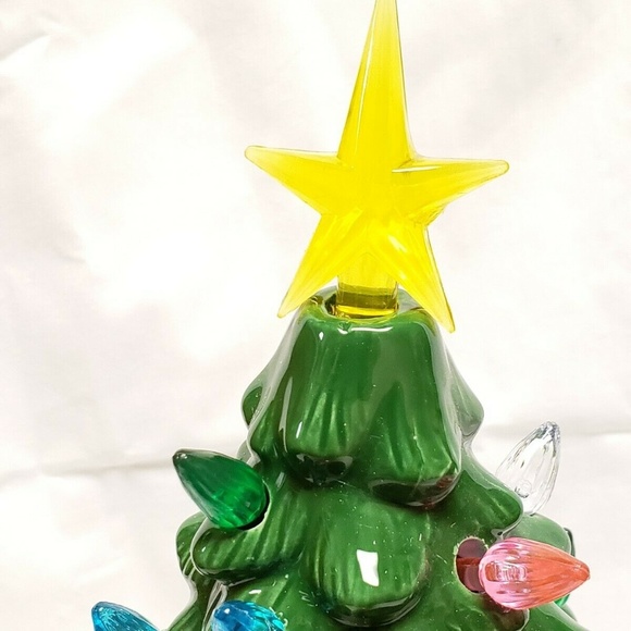 Ceramic Christmas Tree Lighted Cute 10" NEW - Picture 3 of 8